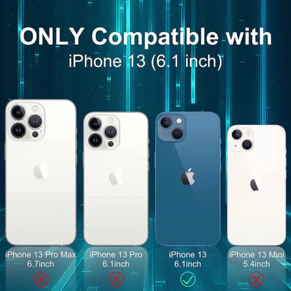 Crystal Clear Slim Thin Transparent Shockproof Protective Case iPhone 13 6.1”